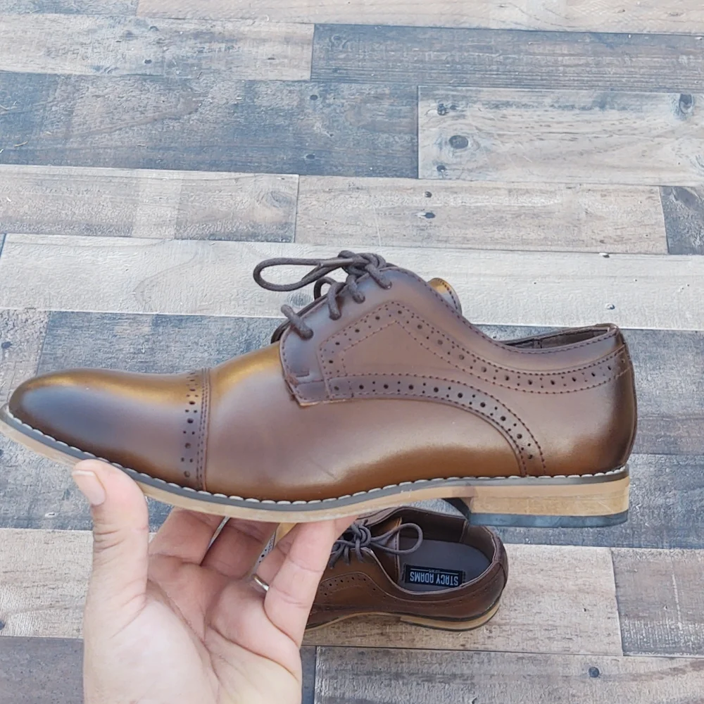 Stacy Adams  Cognac Dickson Oxford sz 4 Boys